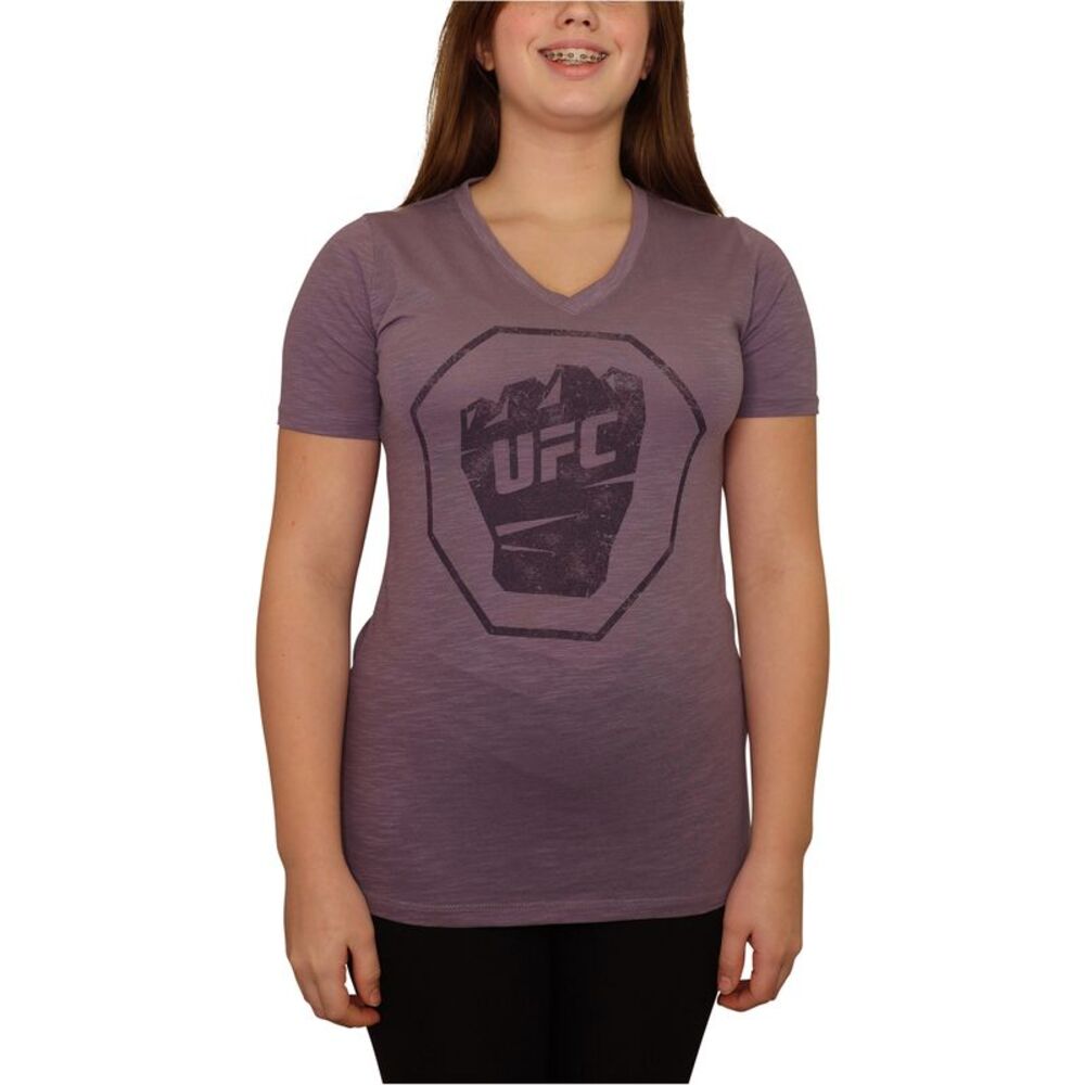 UFC Womens Distressed Logo Graphic T-Shirt, NWT